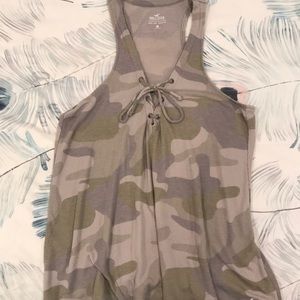 Hollister Grey/Green Camo Tank NBW